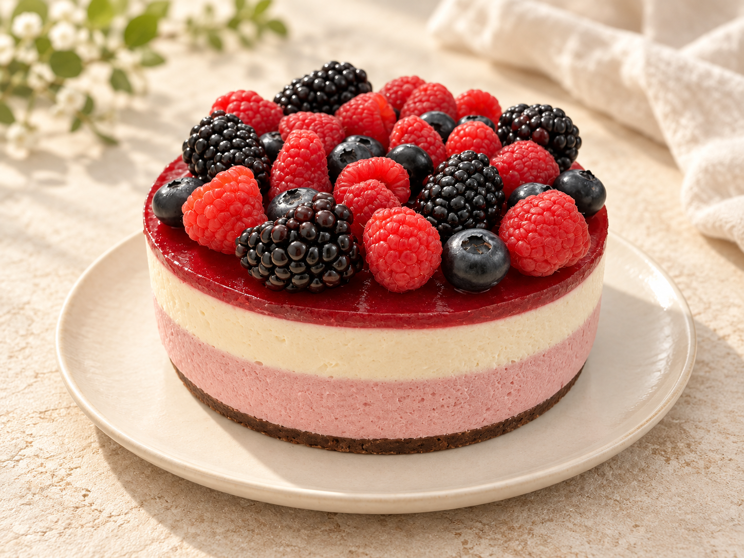 Raspberry Mousse Cake
